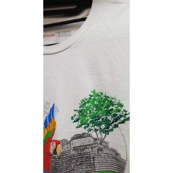VTG Honduras Graphic T-Shirt Mens XL White Colorful Travel Souvenir Single Stitc - Picture 6 of 7